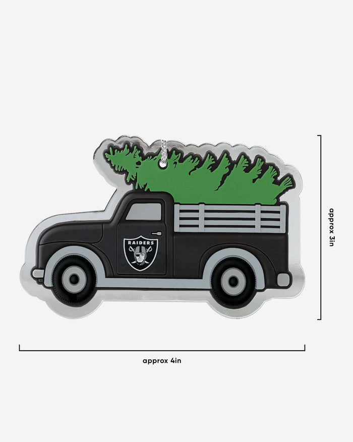 Las Vegas Raiders 2 Pack Flat Metal Truck Ornaments FOCO - FOCO.com