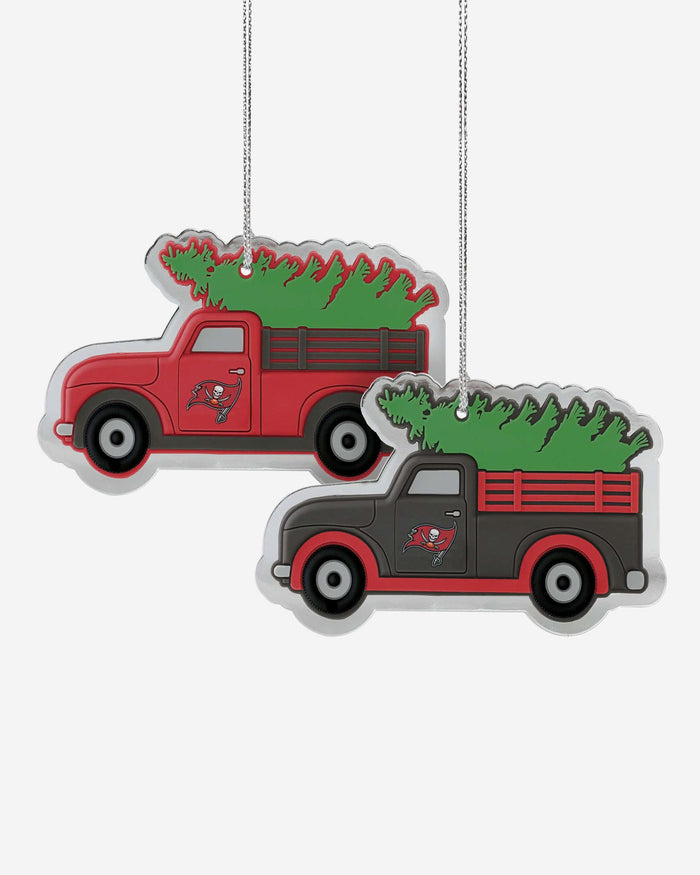 Tampa Bay Buccaneers 2 Pack Flat Metal Truck Ornaments FOCO - FOCO.com