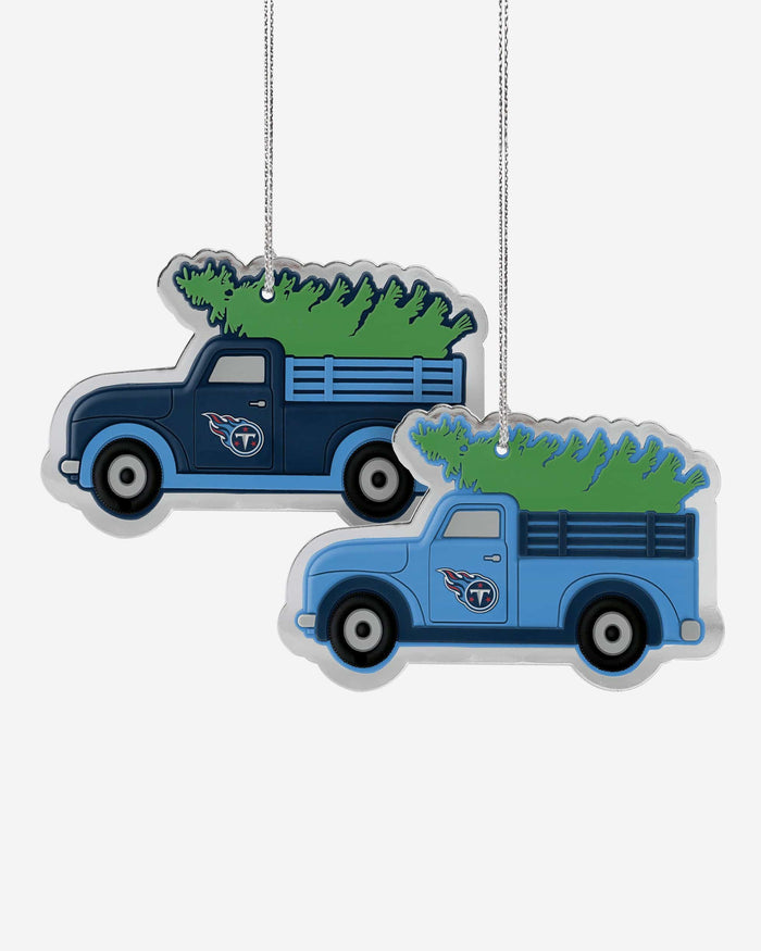 Tennessee Titans 2 Pack Flat Metal Truck Ornaments FOCO - FOCO.com