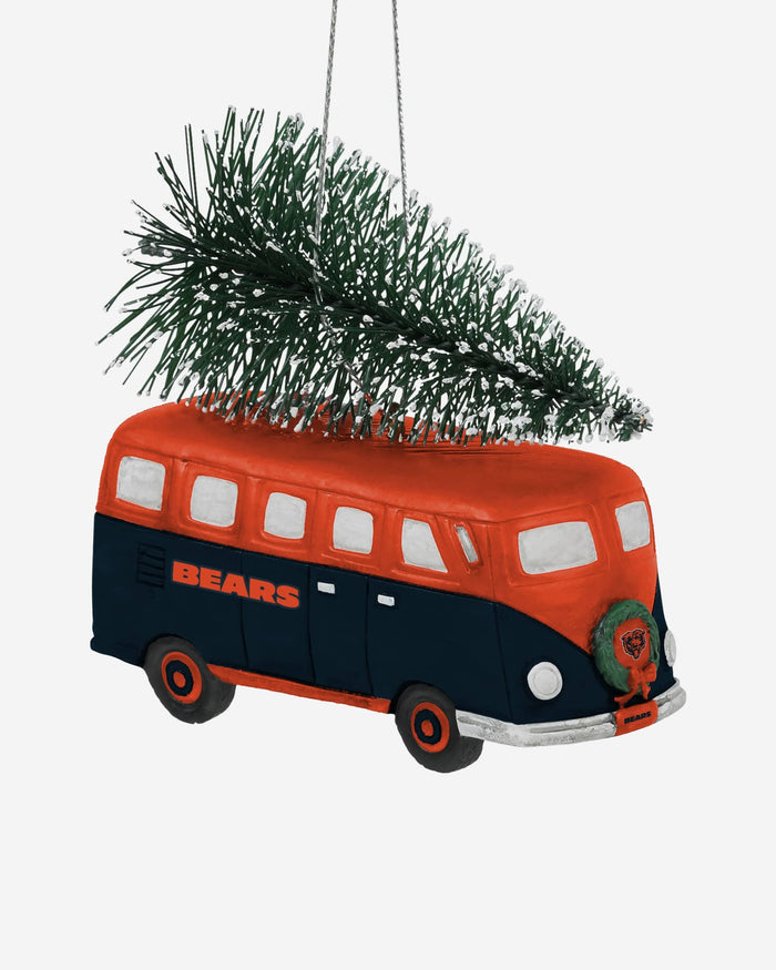 Chicago Bears Retro Bus With Tree Ornament FOCO - FOCO.com