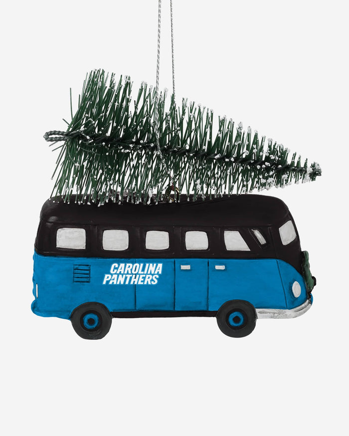 Carolina Panthers Retro Bus With Tree Ornament Foco - FOCO.com