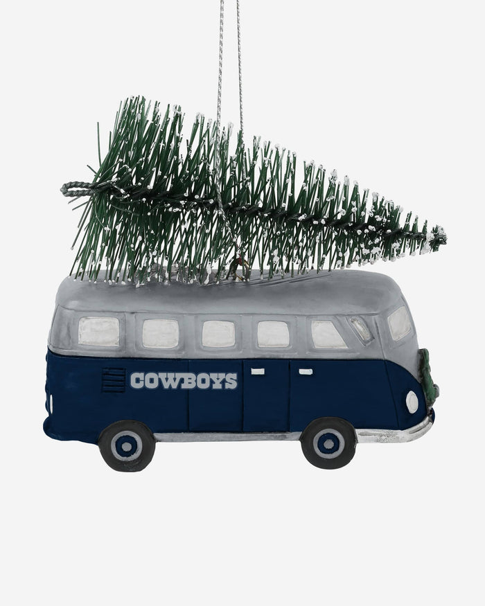 Dallas Cowboys Retro Bus With Tree Ornament FOCO - FOCO.com