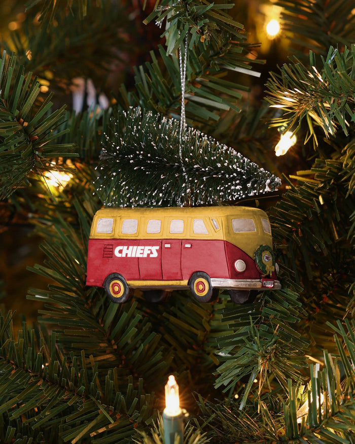 Kansas City Chiefs Retro Bus With Tree Ornament FOCO - FOCO.com