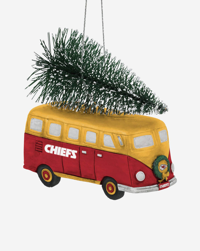 Kansas City Chiefs Retro Bus With Tree Ornament FOCO - FOCO.com