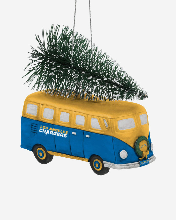 Los Angeles Chargers Retro Bus With Tree Ornament Foco - FOCO.com