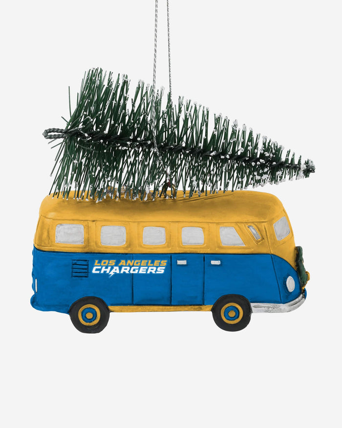 Los Angeles Chargers Retro Bus With Tree Ornament Foco - FOCO.com