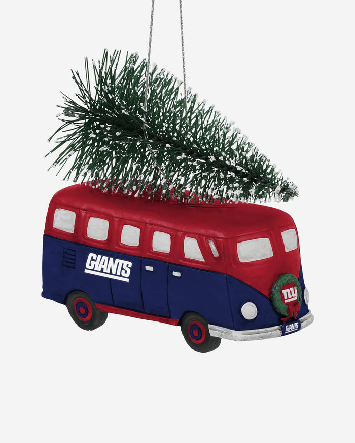 New York Giants Retro Bus With Tree Ornament FOCO - FOCO.com