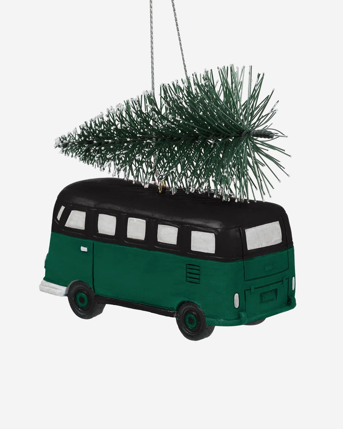 New York Jets Retro Bus With Tree Ornament Foco - FOCO.com