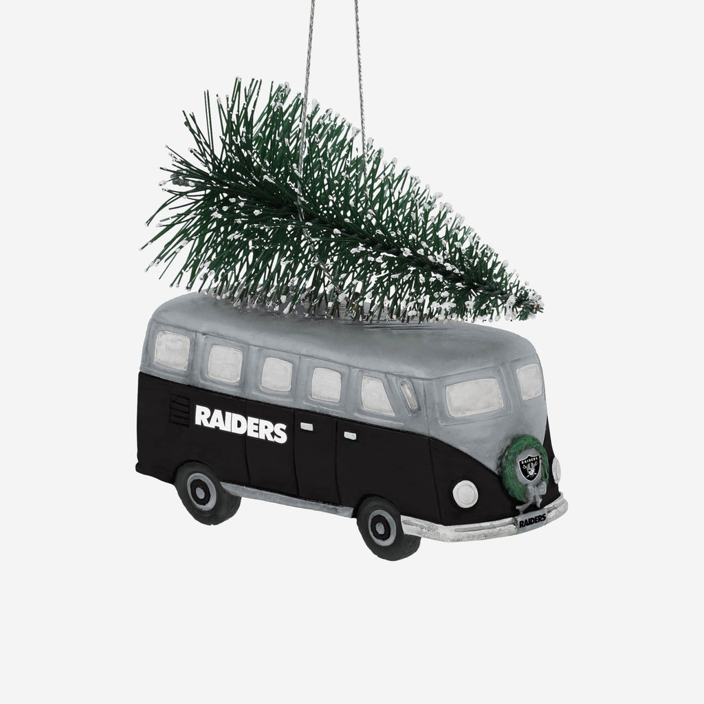 Las Vegas Raiders Retro Bus With Tree Ornament FOCO - FOCO.com