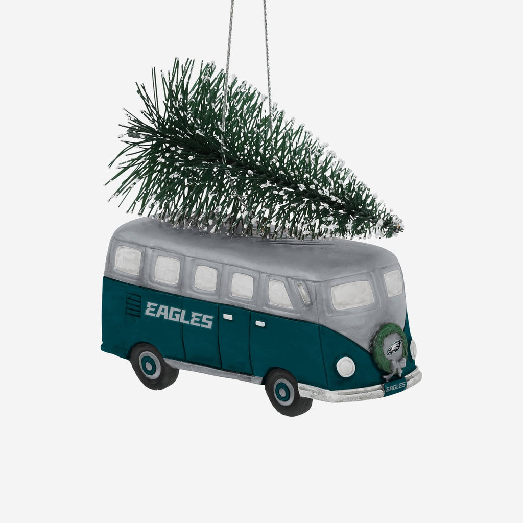 Philadelphia Eagles Retro Bus With Tree Ornament FOCO - FOCO.com