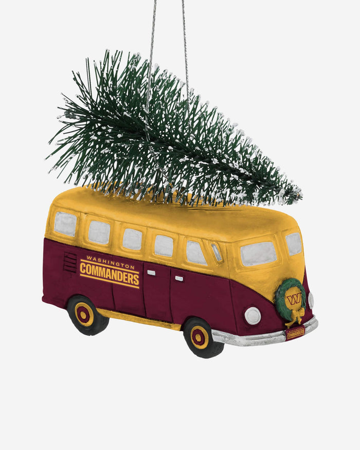 Washington Commanders Retro Bus With Tree Ornament FOCO - FOCO.com