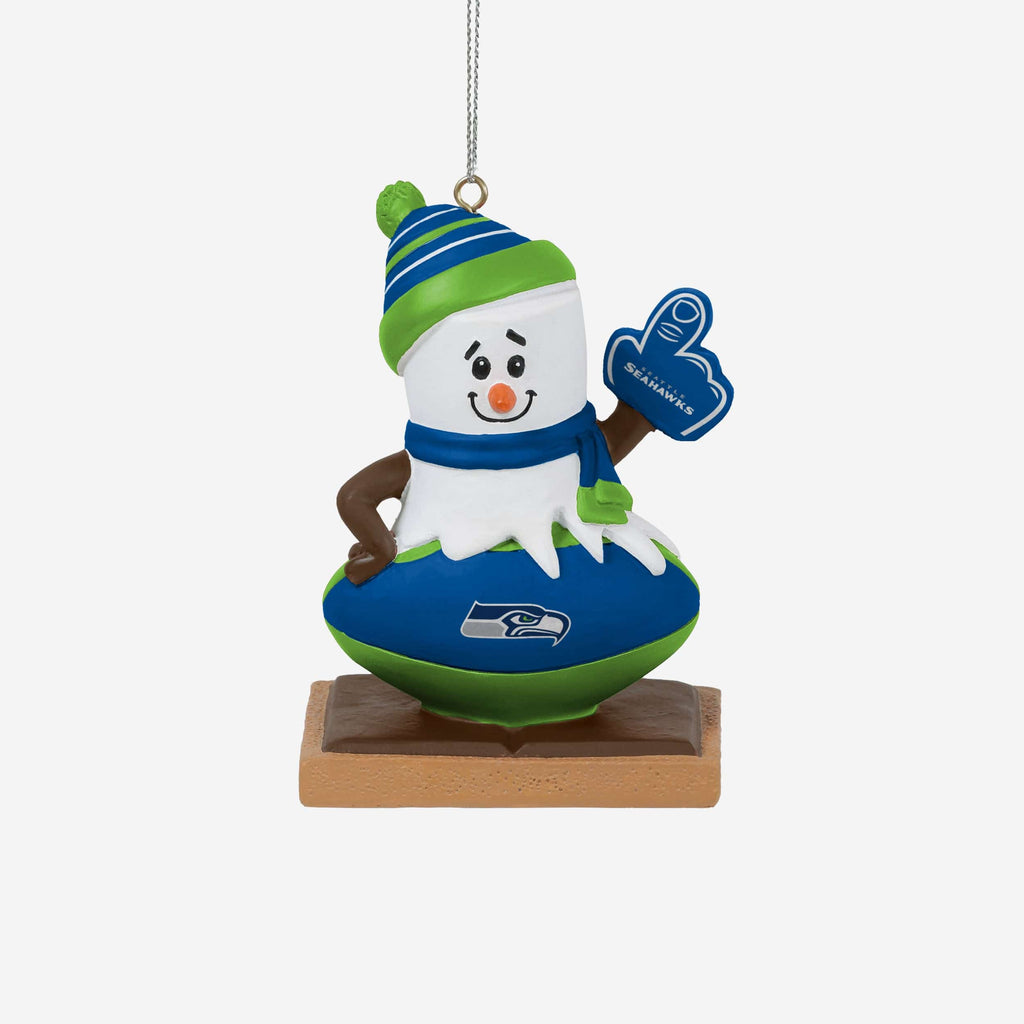 Seattle Seahawks Smore On Ball Ornament FOCO - FOCO.com