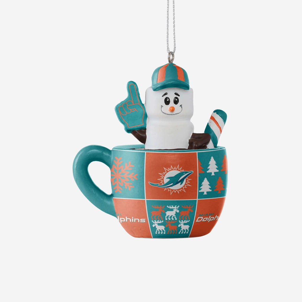 Miami Dolphins Smores Mug Ornament FOCO - FOCO.com