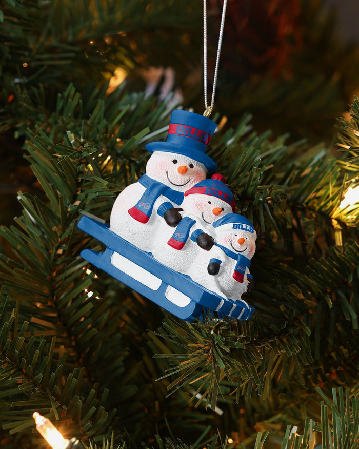 Buffalo Bills Sledding Snowmen Ornament FOCO - FOCO.com