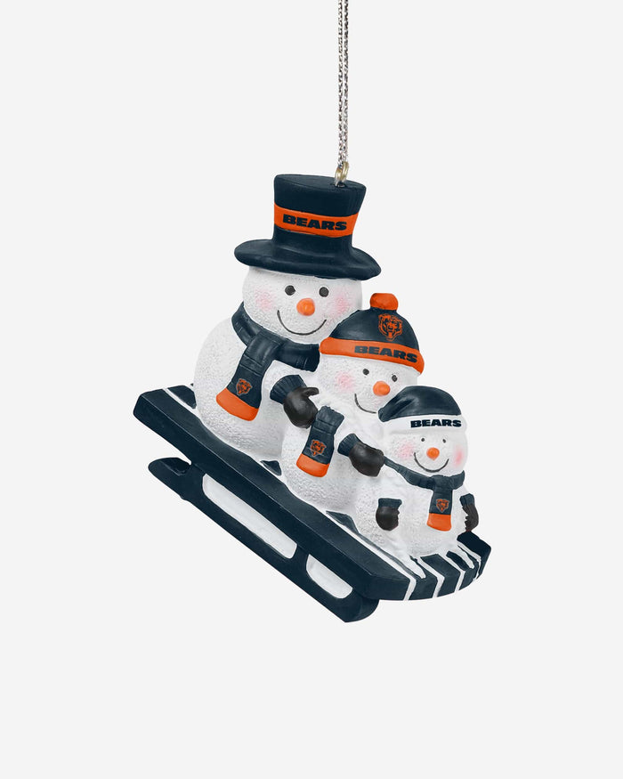 Chicago Bears Sledding Snowmen Ornament FOCO - FOCO.com
