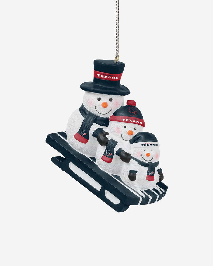 Houston Texans Sledding Snowmen Ornament FOCO - FOCO.com