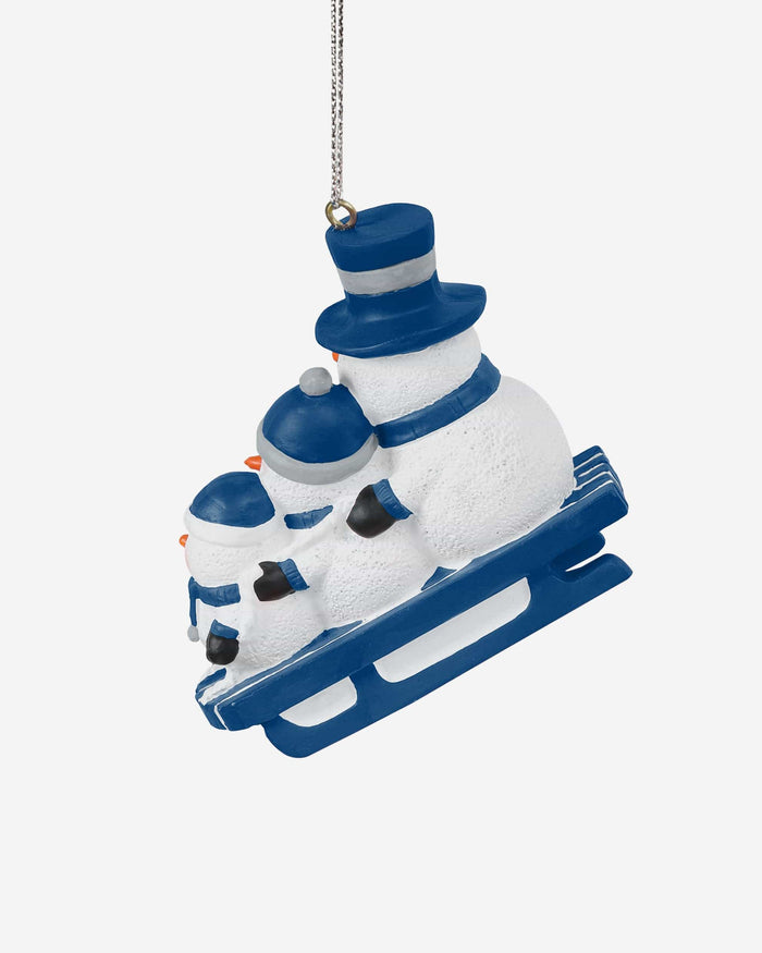 Indianapolis Colts Sledding Snowmen Ornament FOCO - FOCO.com