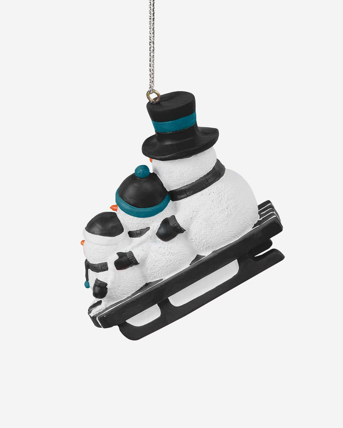 Jacksonville Jaguars Sledding Snowmen Ornament FOCO - FOCO.com