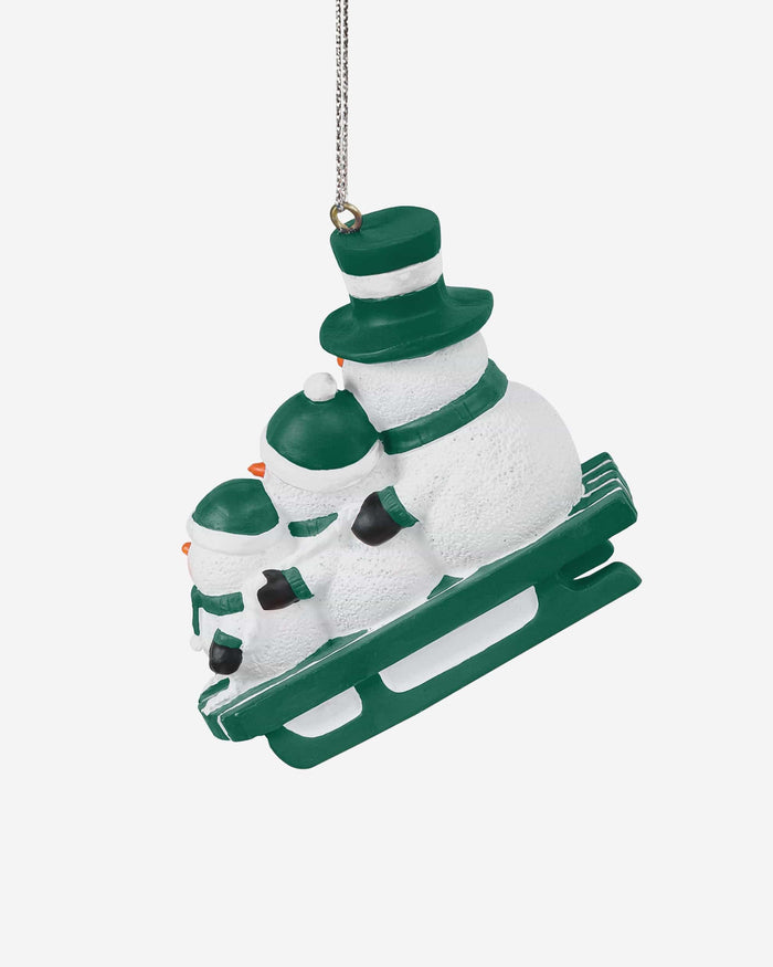 New York Jets Sledding Snowmen Ornament FOCO - FOCO.com