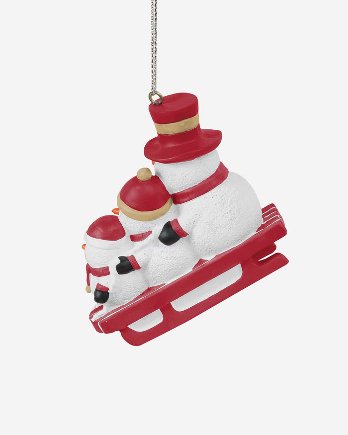 San Francisco 49ers Sledding Snowmen Ornament FOCO - FOCO.com