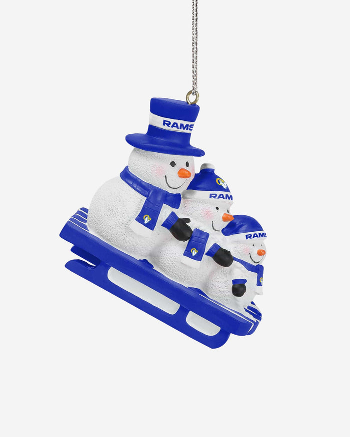 Los Angeles Rams Sledding Snowmen Ornament FOCO - FOCO.com