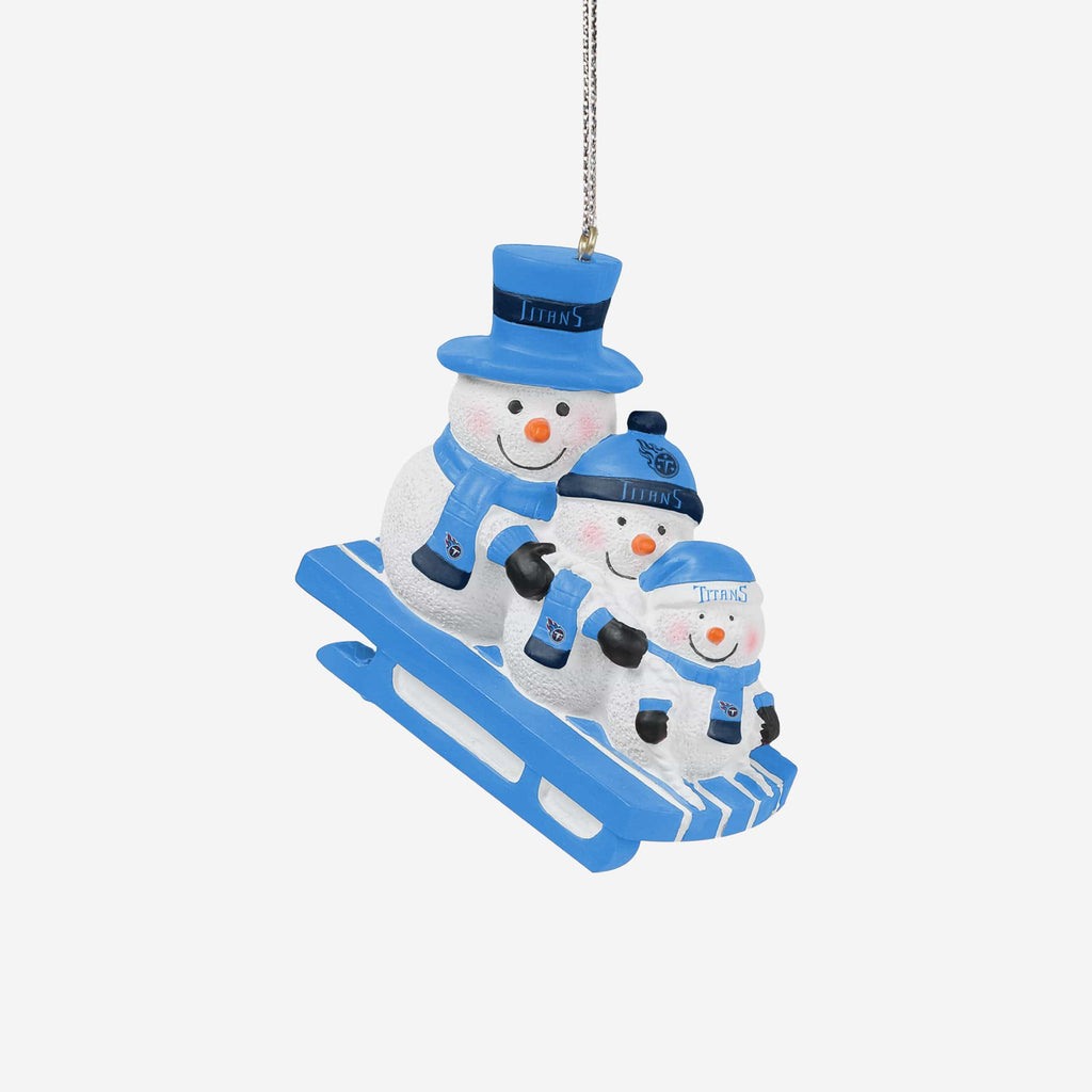 Tennessee Titans Sledding Snowmen Ornament FOCO - FOCO.com