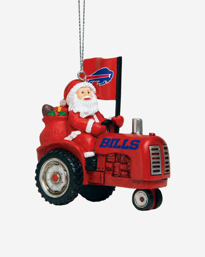 Buffalo Bills Santa Riding Tractor Ornament FOCO - FOCO.com