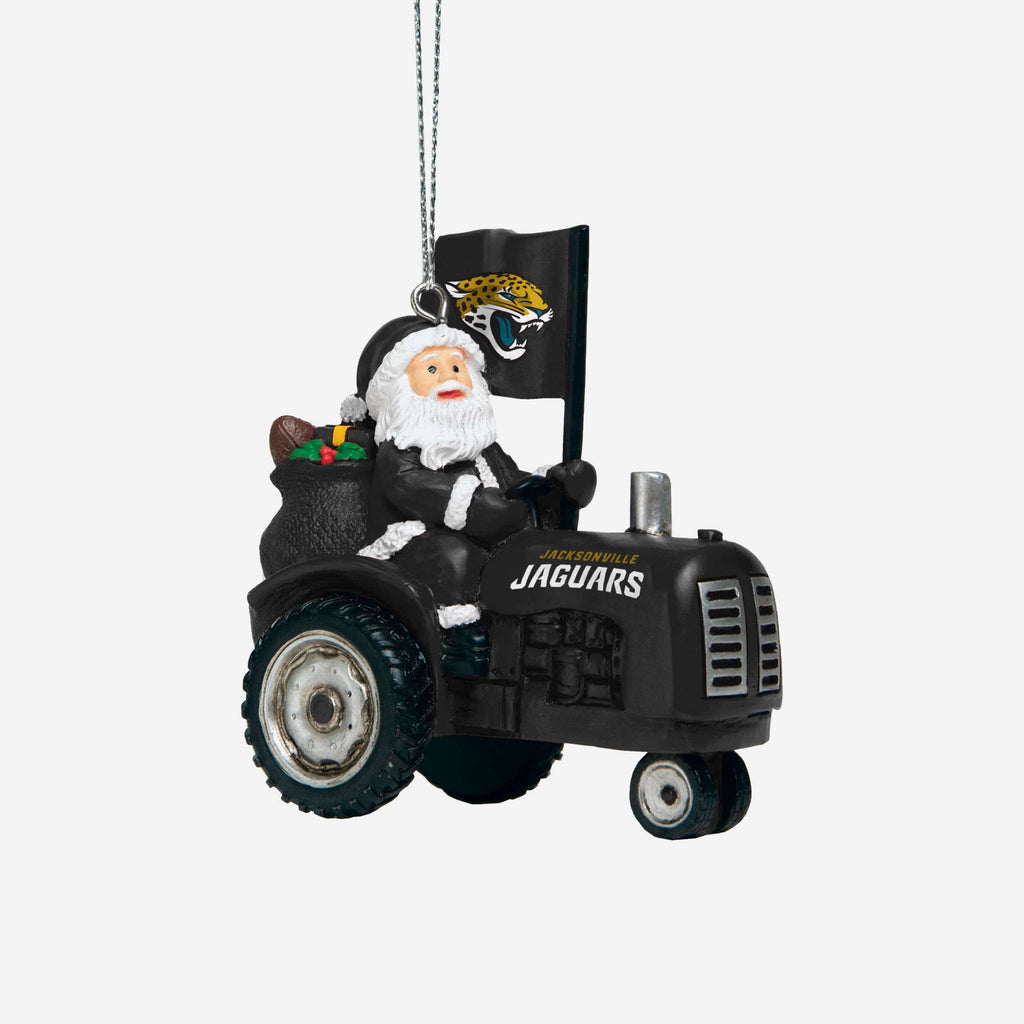 Jacksonville Jaguars Santa Riding Tractor Ornament FOCO - FOCO.com