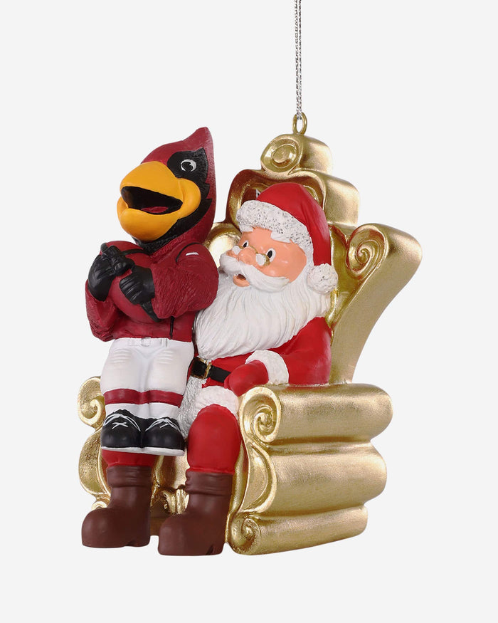 Big Red Arizona Cardinals Mascot On Santa's Lap Ornament Foco - FOCO.com