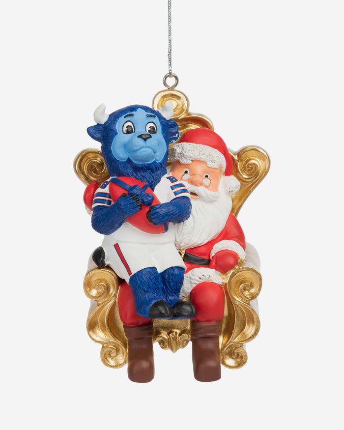 Billy Buffalo Buffalo Bills Mascot On Santa's Lap Ornament FOCO - FOCO.com