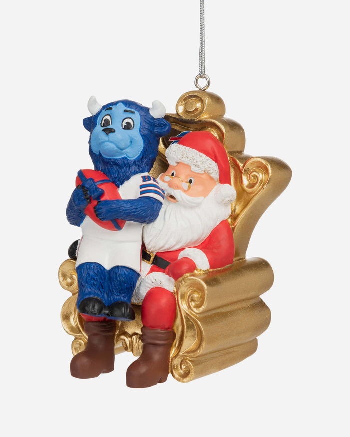 Billy Buffalo Buffalo Bills Mascot On Santa's Lap Ornament FOCO - FOCO.com