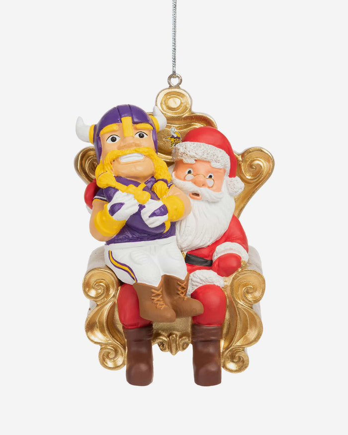 Viktor the Viking Minnesota Vikings Mascot On Santa's Lap Ornament FOCO - FOCO.com