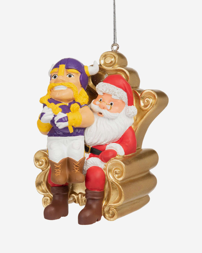 Viktor the Viking Minnesota Vikings Mascot On Santa's Lap Ornament FOCO - FOCO.com