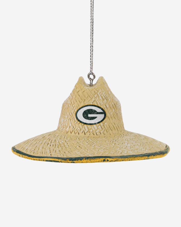Green Bay Packers Straw Hat Ornament FOCO - FOCO.com