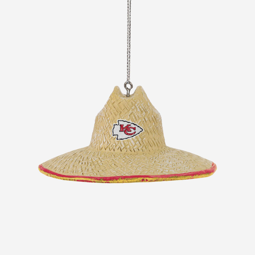 Kansas City Chiefs Straw Hat Ornament FOCO - FOCO.com