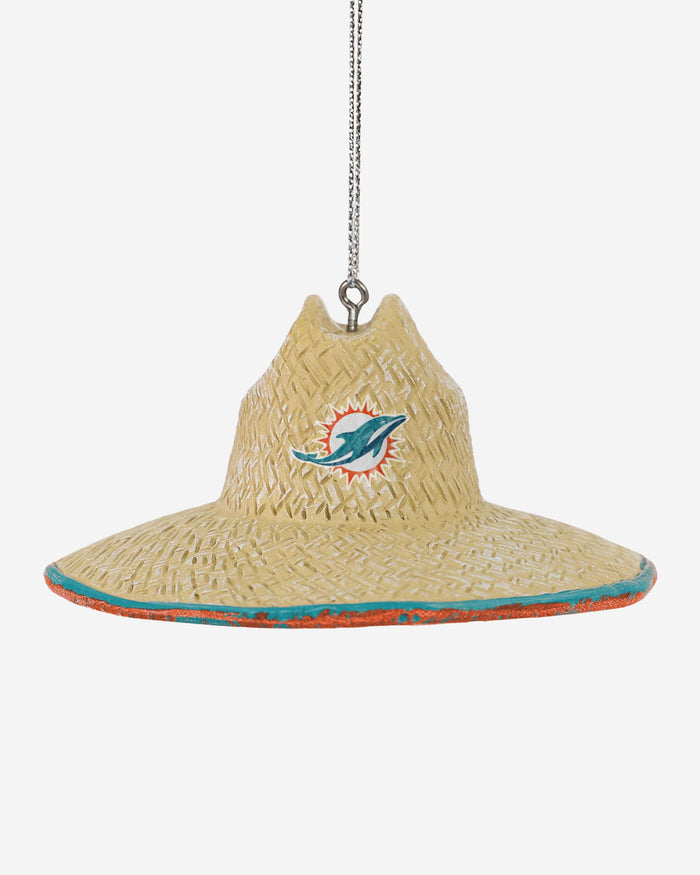 Miami Dolphins Straw Hat Ornament FOCO - FOCO.com