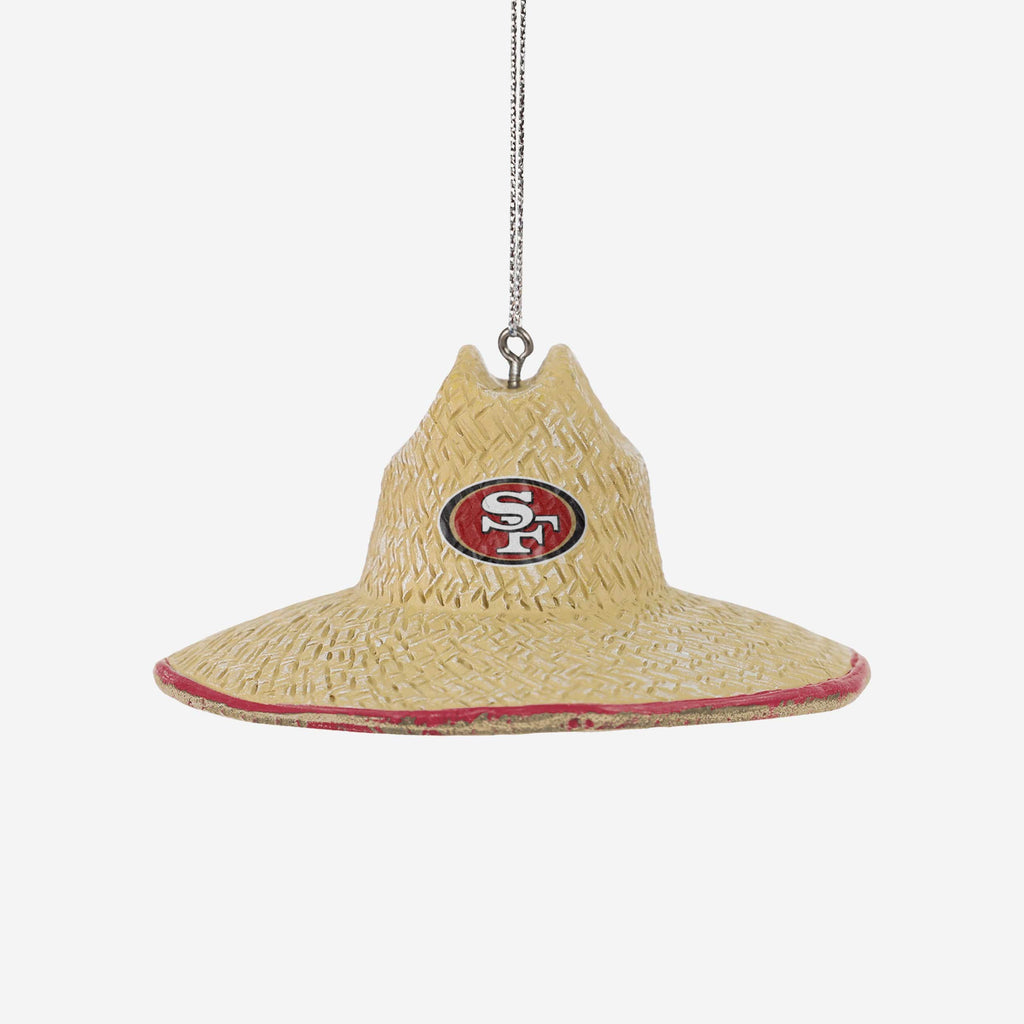 San Francisco 49ers Straw Hat Ornament FOCO - FOCO.com