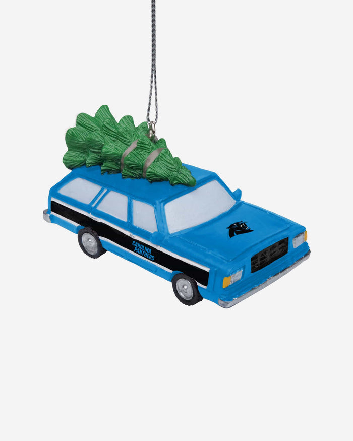 Carolina Panthers Station Wagon With Tree Ornament FOCO - FOCO.com