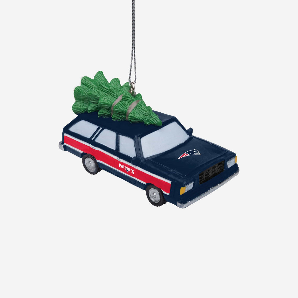 New England Patriots Station Wagon With Tree Ornament FOCO - FOCO.com