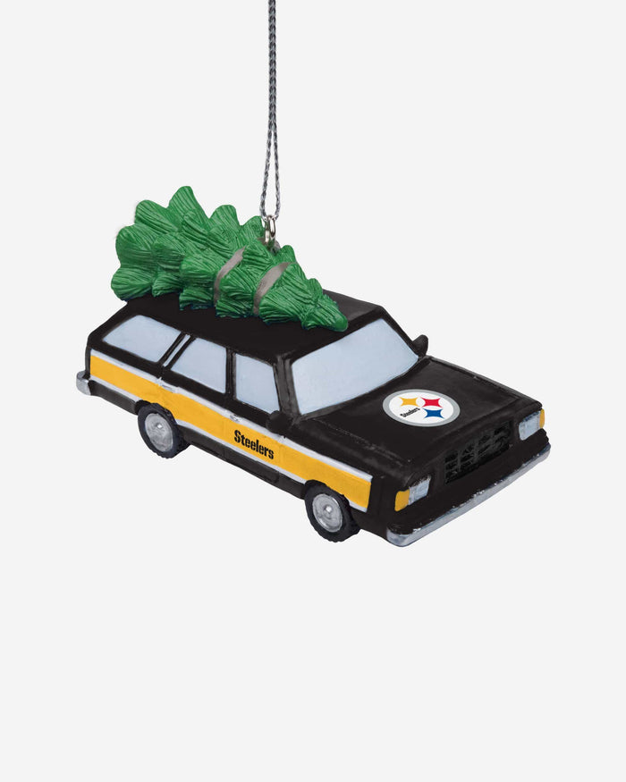 Pittsburgh Steelers Station Wagon With Tree Ornament FOCO - FOCO.com