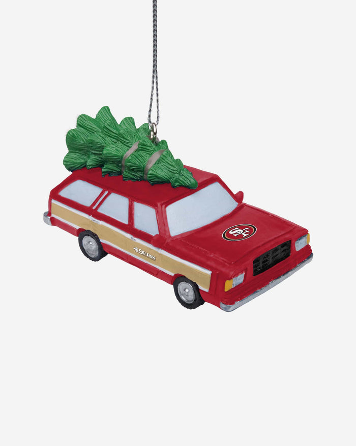 San Francisco 49ers Station Wagon With Tree Ornament FOCO - FOCO.com