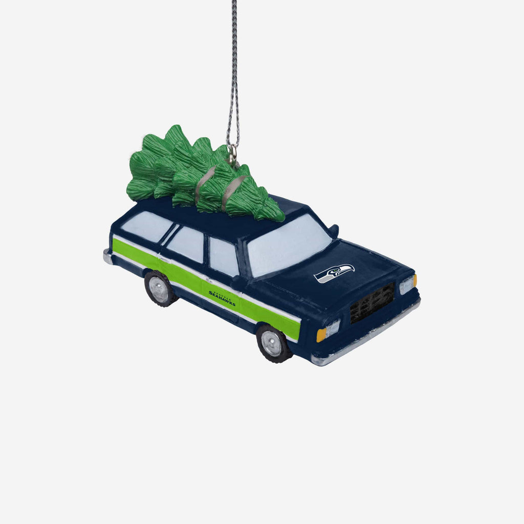 Seattle Seahawks Station Wagon With Tree Ornament FOCO - FOCO.com