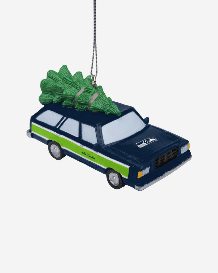 Seattle Seahawks Station Wagon With Tree Ornament FOCO - FOCO.com