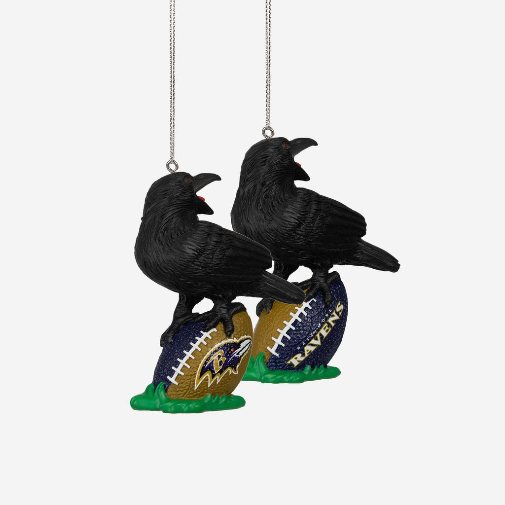 Baltimore Ravens 2 Pack Thematic Ornament Set FOCO - FOCO.com