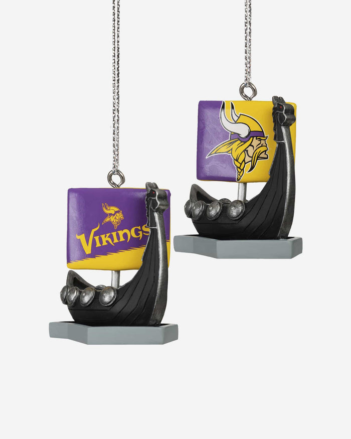 Minnesota Vikings 2 Pack Thematic Ornament Set FOCO - FOCO.com