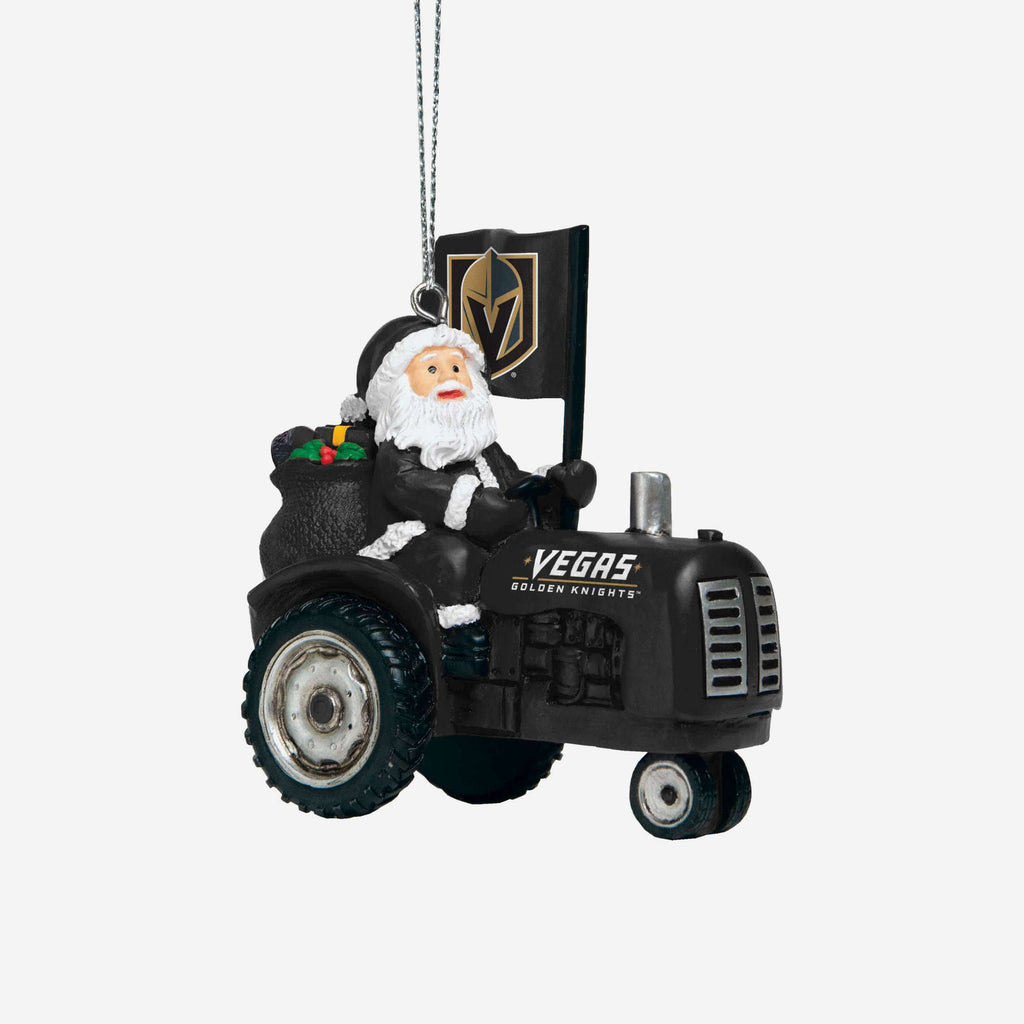 Vegas Golden Knights Santa Riding Tractor Ornament FOCO - FOCO.com
