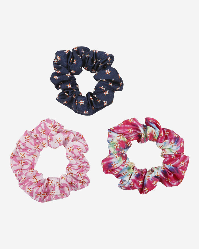 Houston Astros Mini Print 3 Pack Scrunchies FOCO - FOCO.com