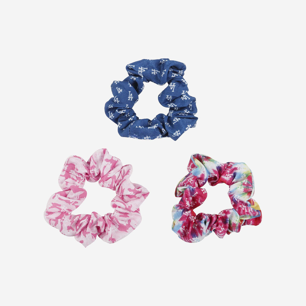 Los Angeles Dodgers Mini Print 3 Pack Scrunchies FOCO - FOCO.com