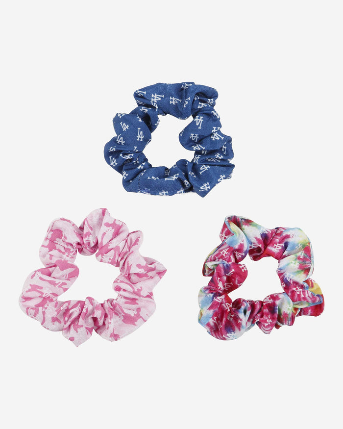 Los Angeles Dodgers Mini Print 3 Pack Scrunchies FOCO - FOCO.com