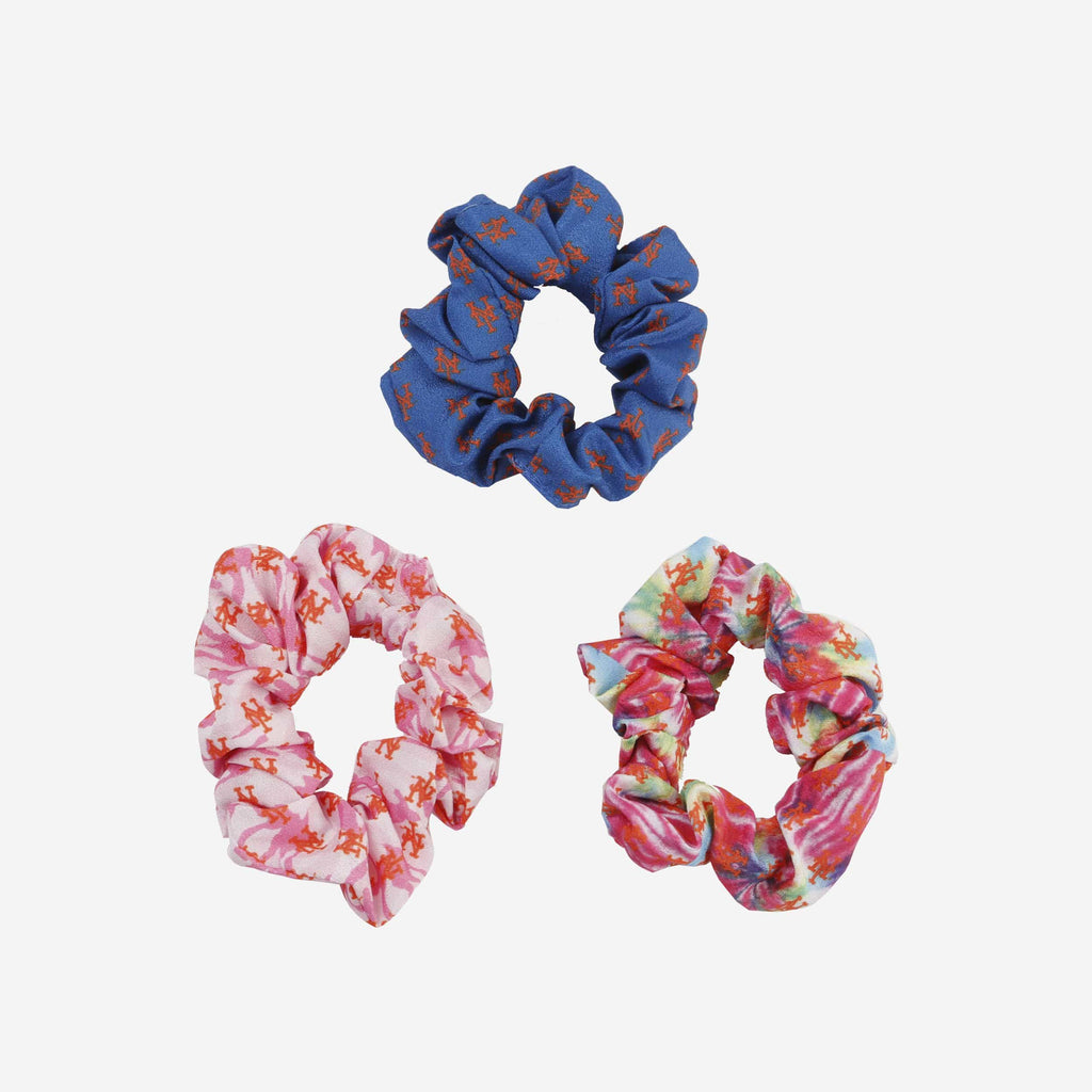 New York Mets Mini Print 3 Pack Scrunchies FOCO - FOCO.com